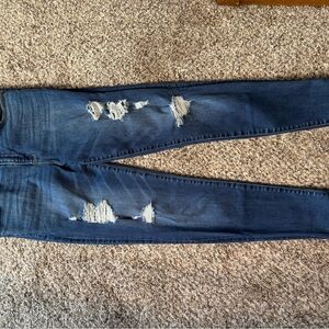 Abercrombie & Finch Women's Simone high rise super skinny Blue Jeans